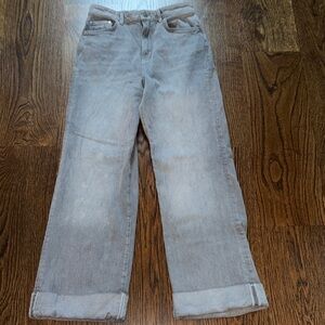 Gray Denim wide leg Jeans